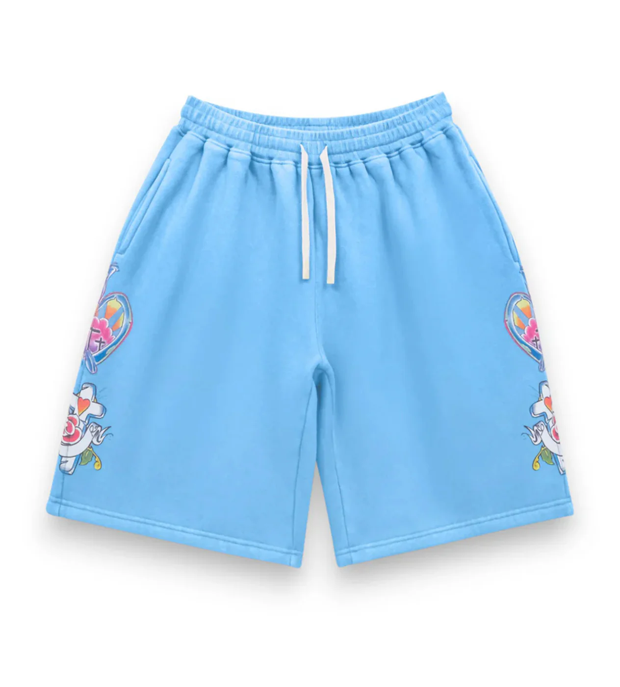 Righteous-Risen-King-Shorts-Blue-front.webp
