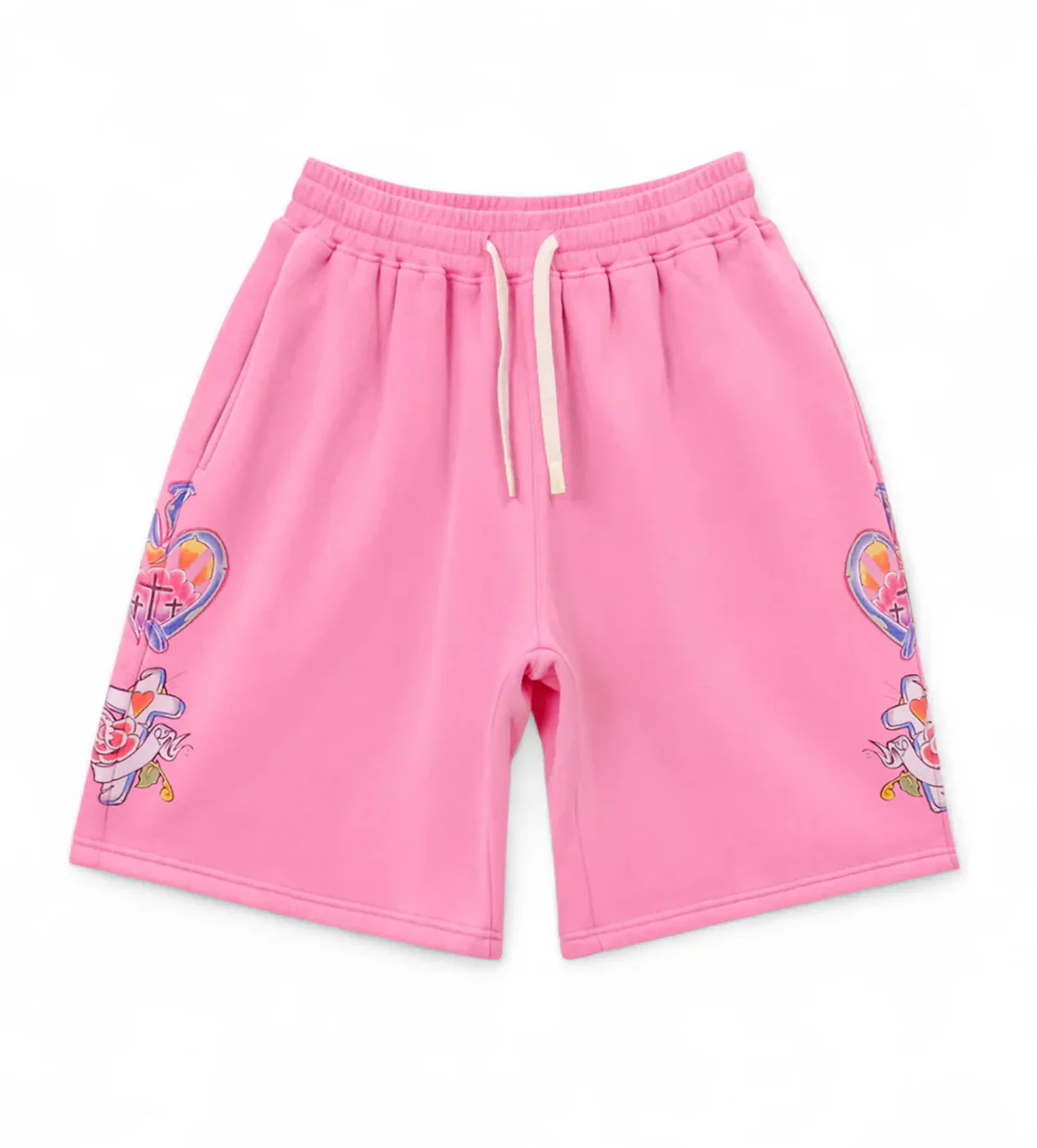 Righteous-Risen-King-Shorts-Pink-front.webp