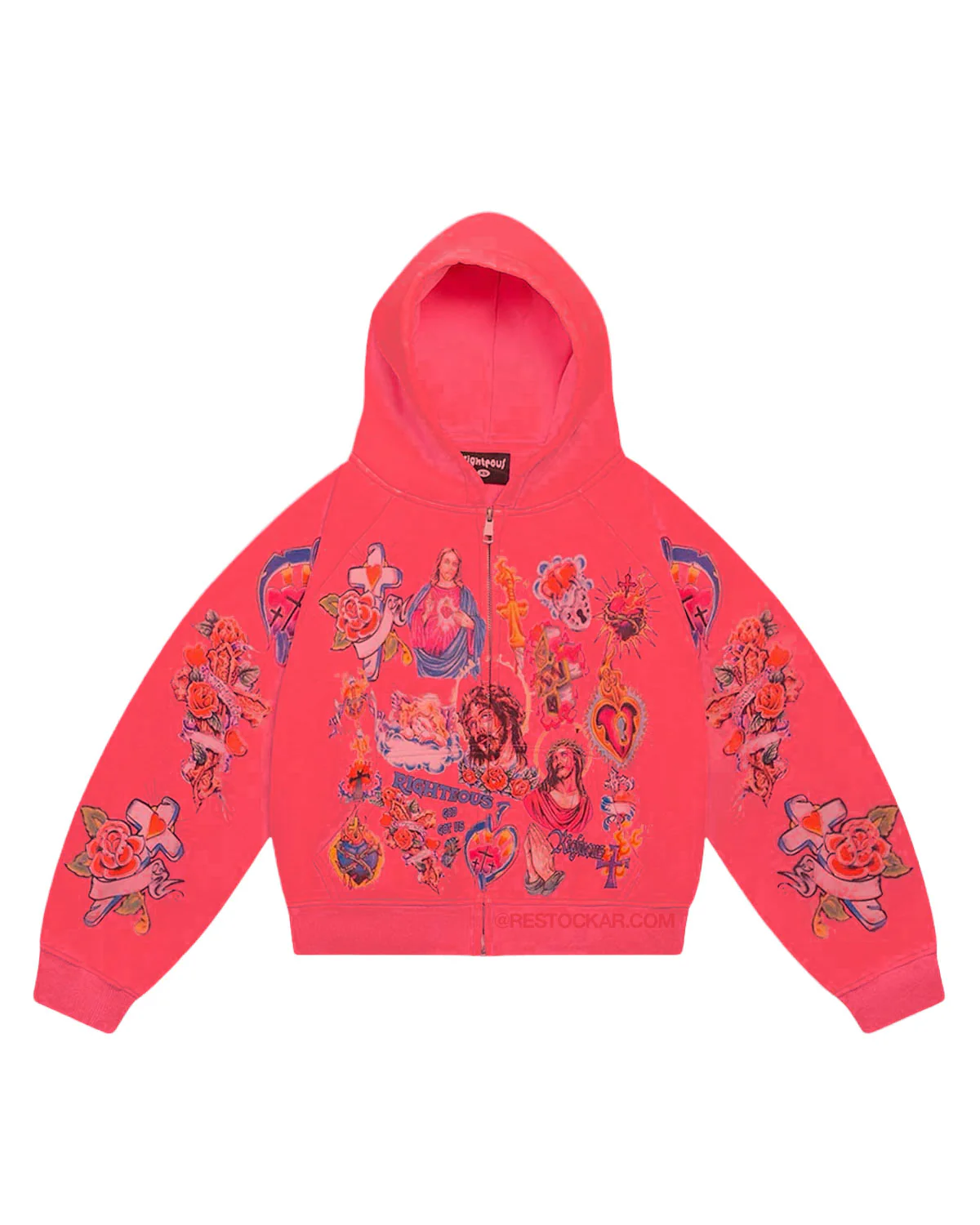 Righteous-Risen-King-Zip-Up-Hoodie-Red-FRONT.webp